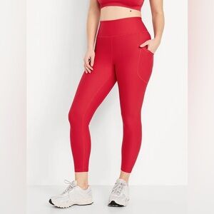 Old Navy High-Waisted PowerSoft Rib Pocket Leggings - NWT